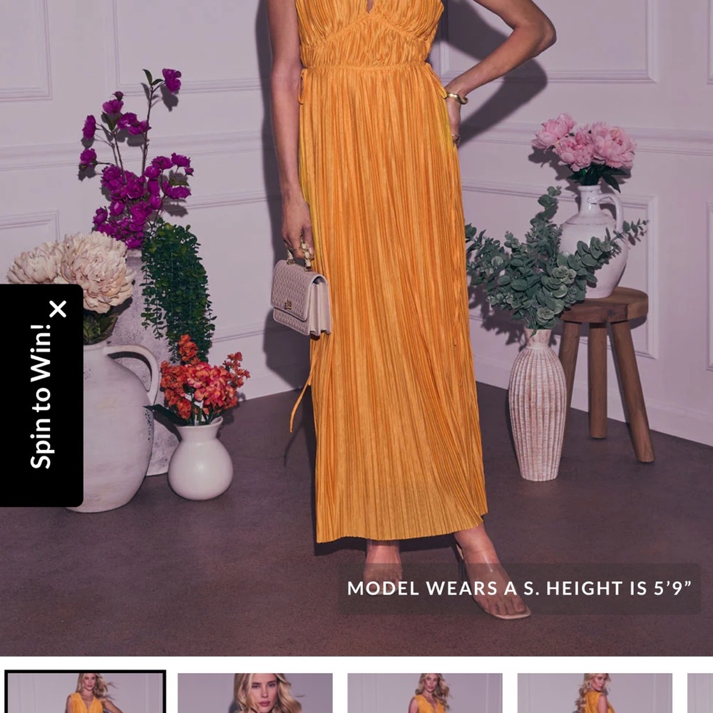 Vici Orange Maxi Dress